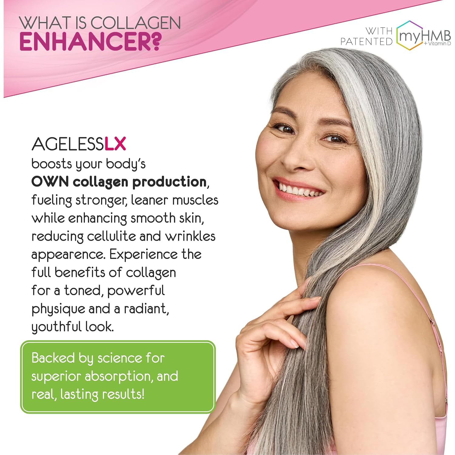 AgelessLX close-up skin glow suggesting youthful radiance potential