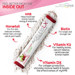 AgelessLX D3 and K2 bottle highlighting essential vitamins.