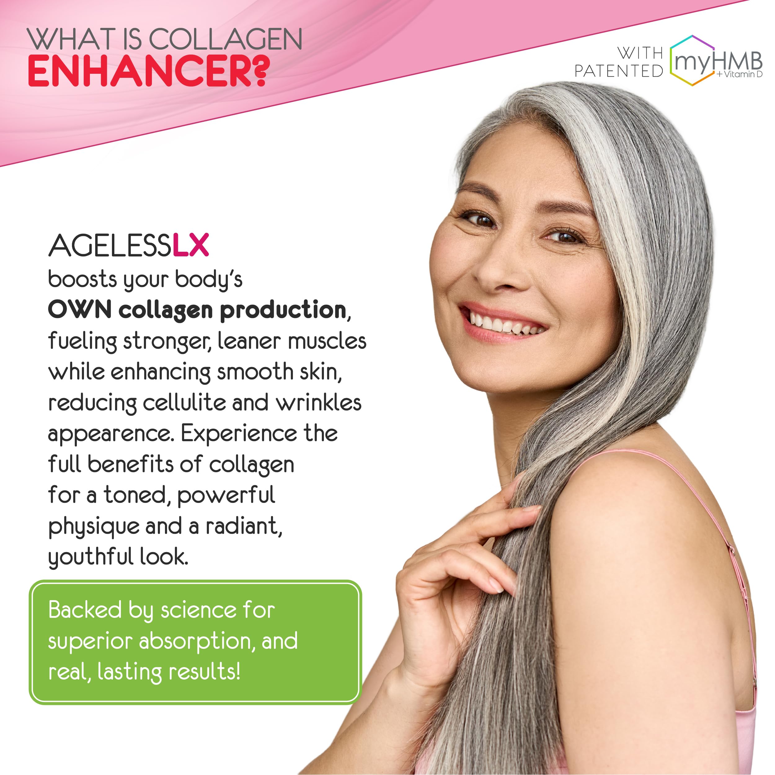 Close-up of glowing skin after using AgelessLX.