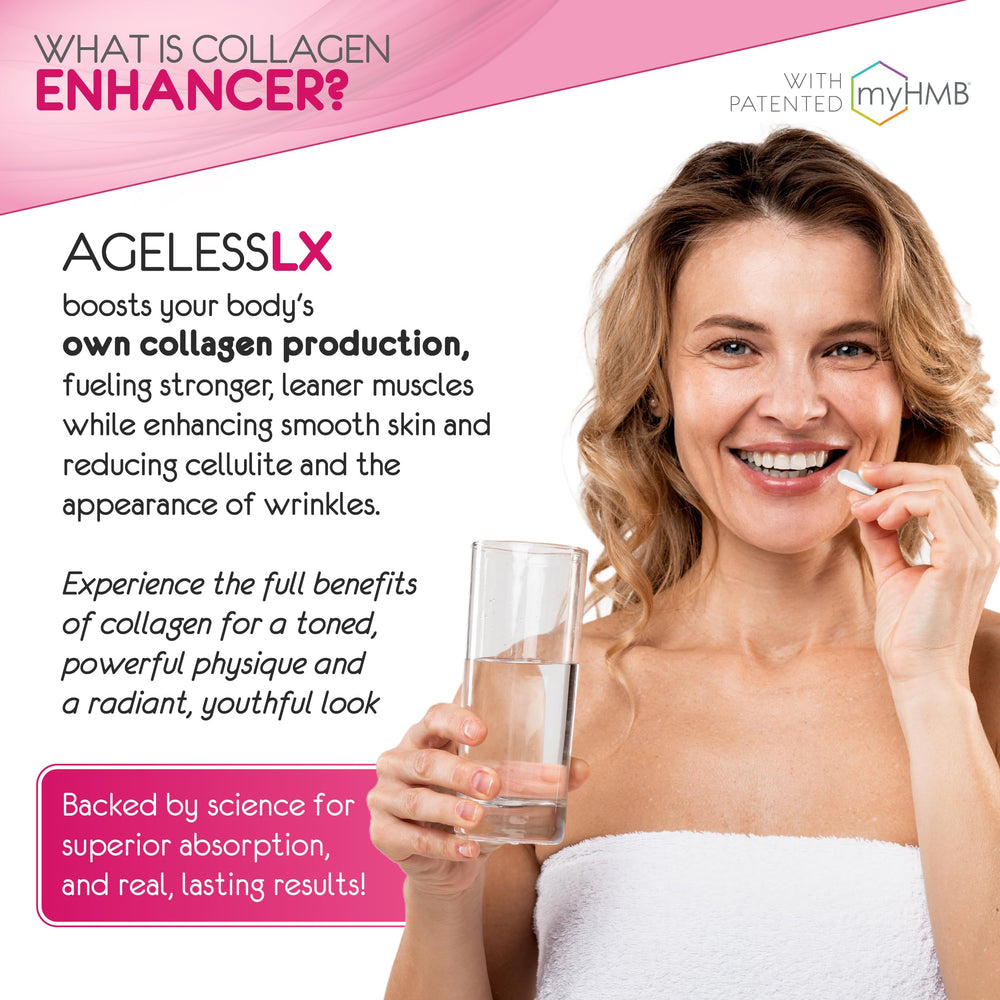 AgelessLX three-month journey packaging invites a gradual wellness routine.