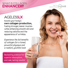 AgelessLX three-month journey packaging invites a gradual wellness routine.