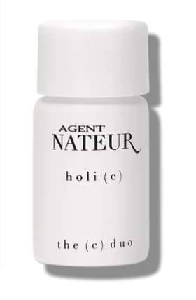 Agent Nateur holi (c) dry powder bottle boosts radiance and texture.