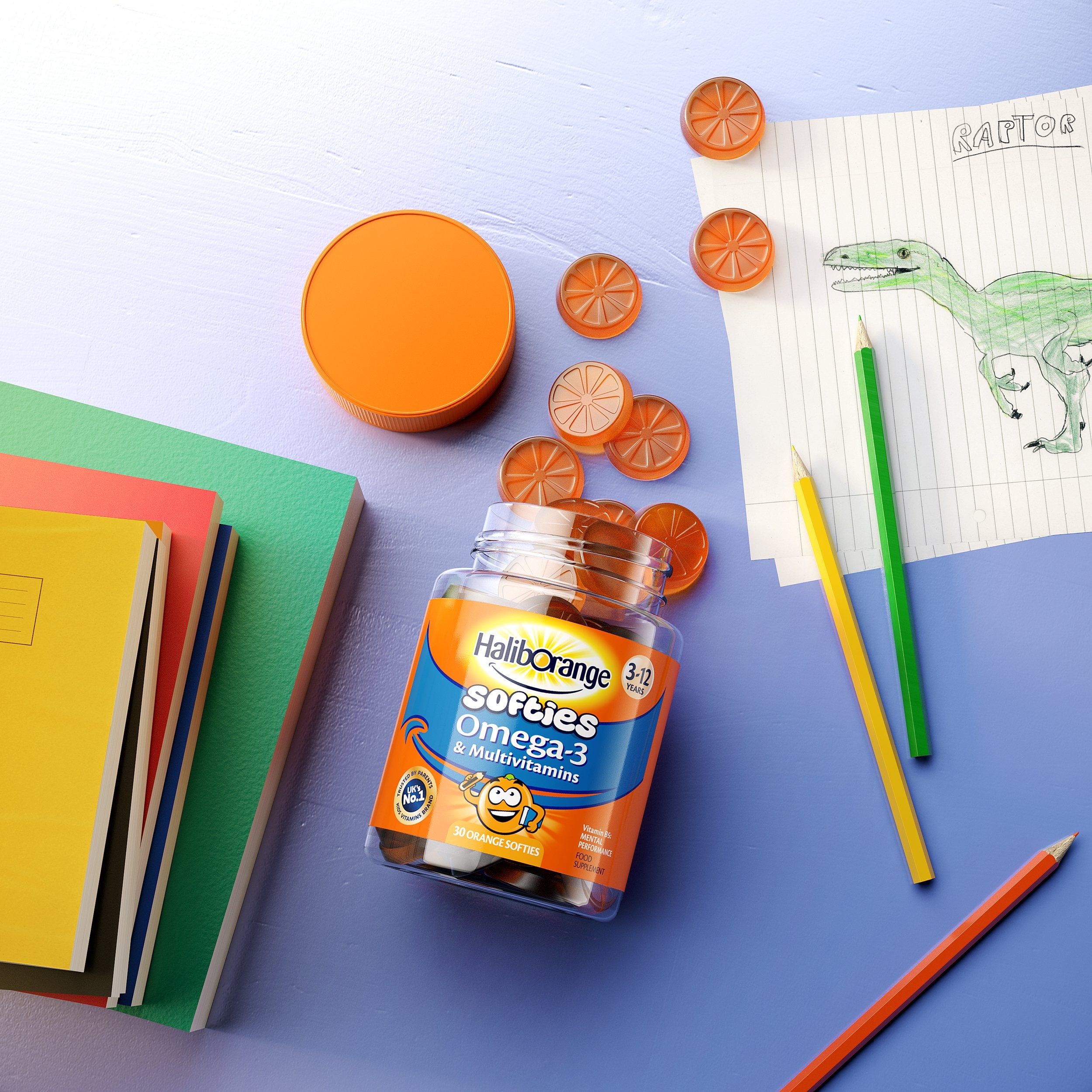 Agltp Haliborange omega-3 softies jar for easy child-friendly chewables