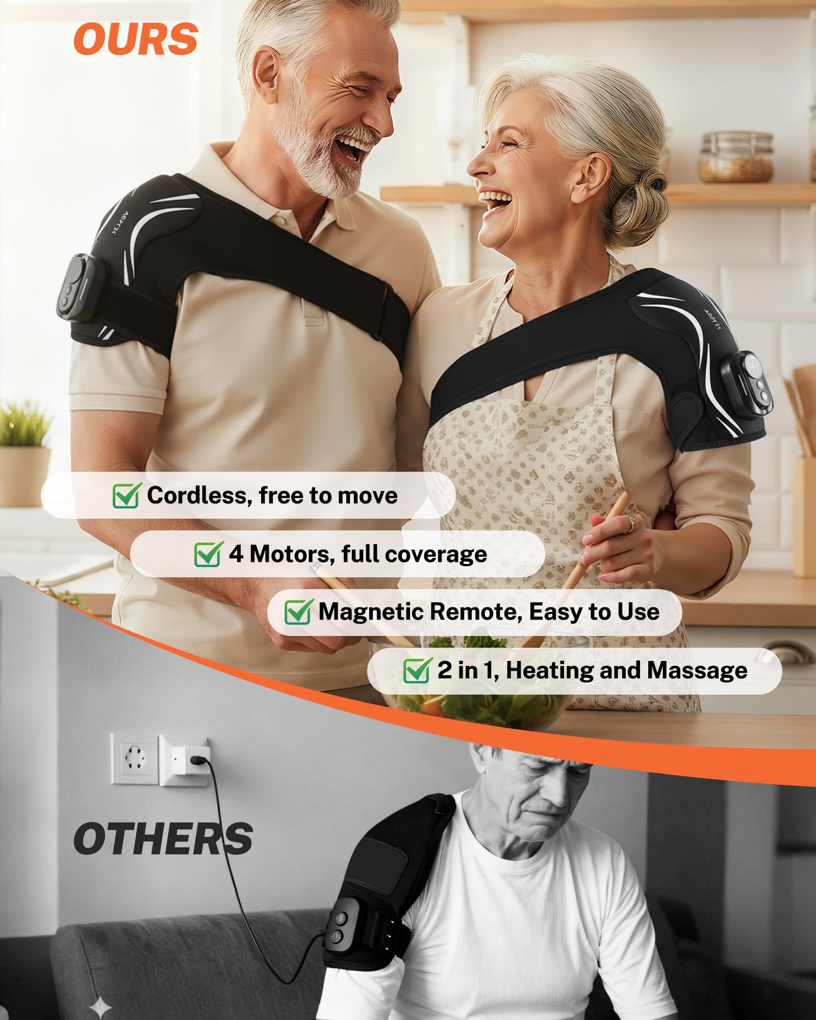 AGPTEK heat and vibration settings let you tailor sessions.