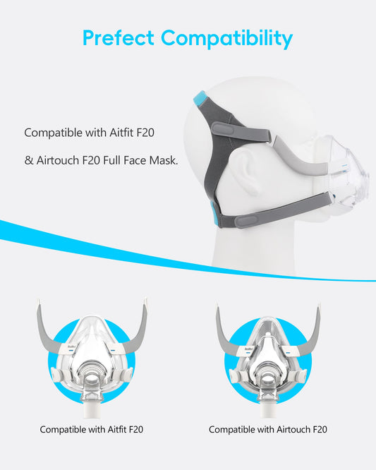 AHIYIYI AirFit F20 headgear magnetic clips 4-pack enable quick attachment and easy removal