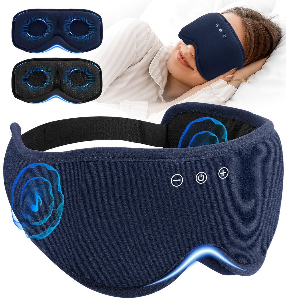 AHUIARGY Bluetooth sleep mask with removable cups for customizable comfort and fit