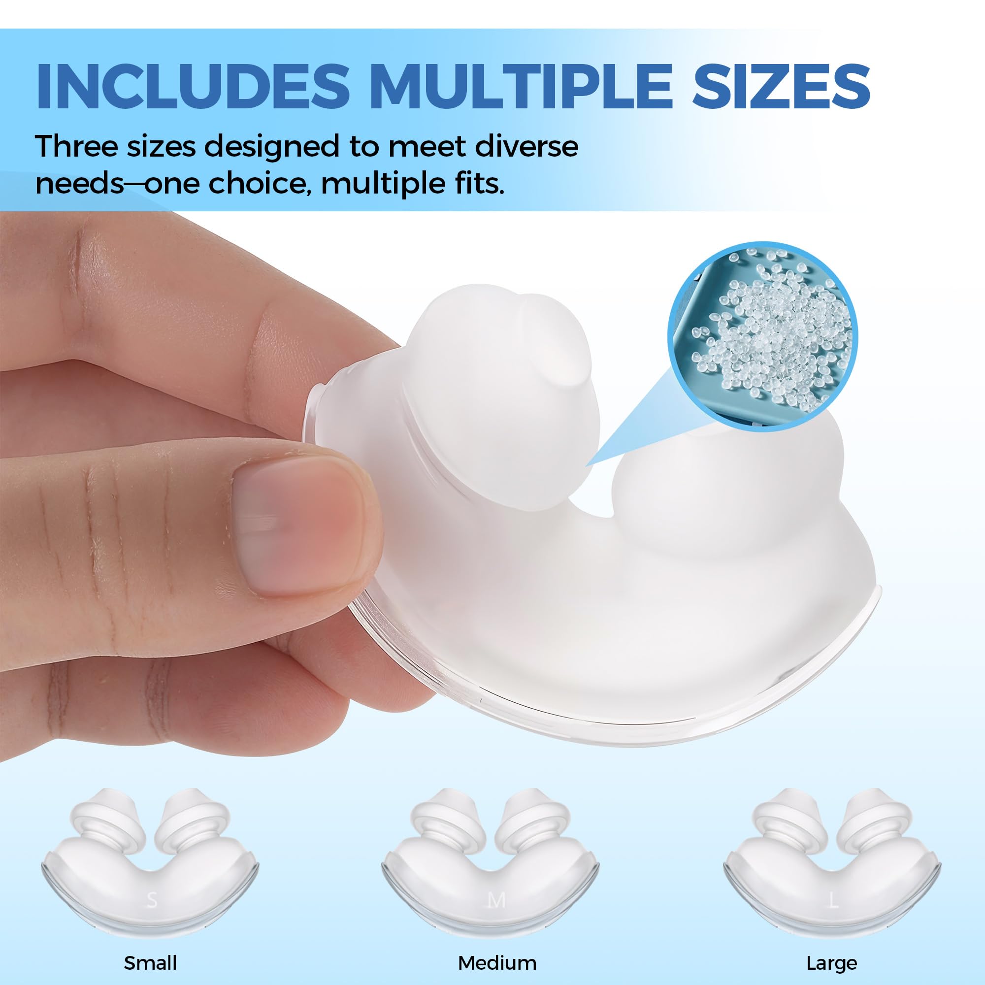 AIBUTI cushion soft silicone for comfortable seal and reduced leaks.