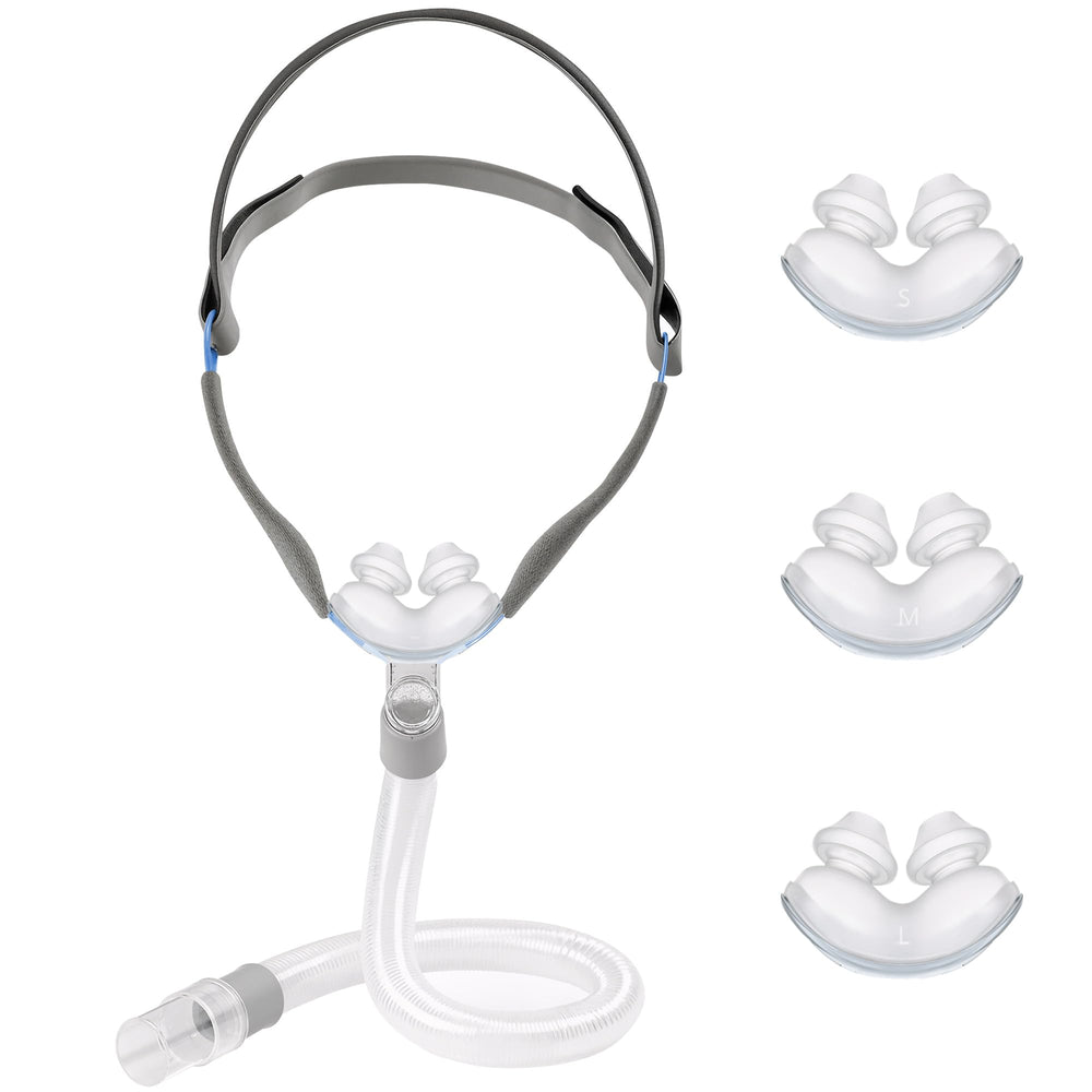 AIBUTI nasal pillow mask frame with 360° elbow for flexible sleep adjustments.