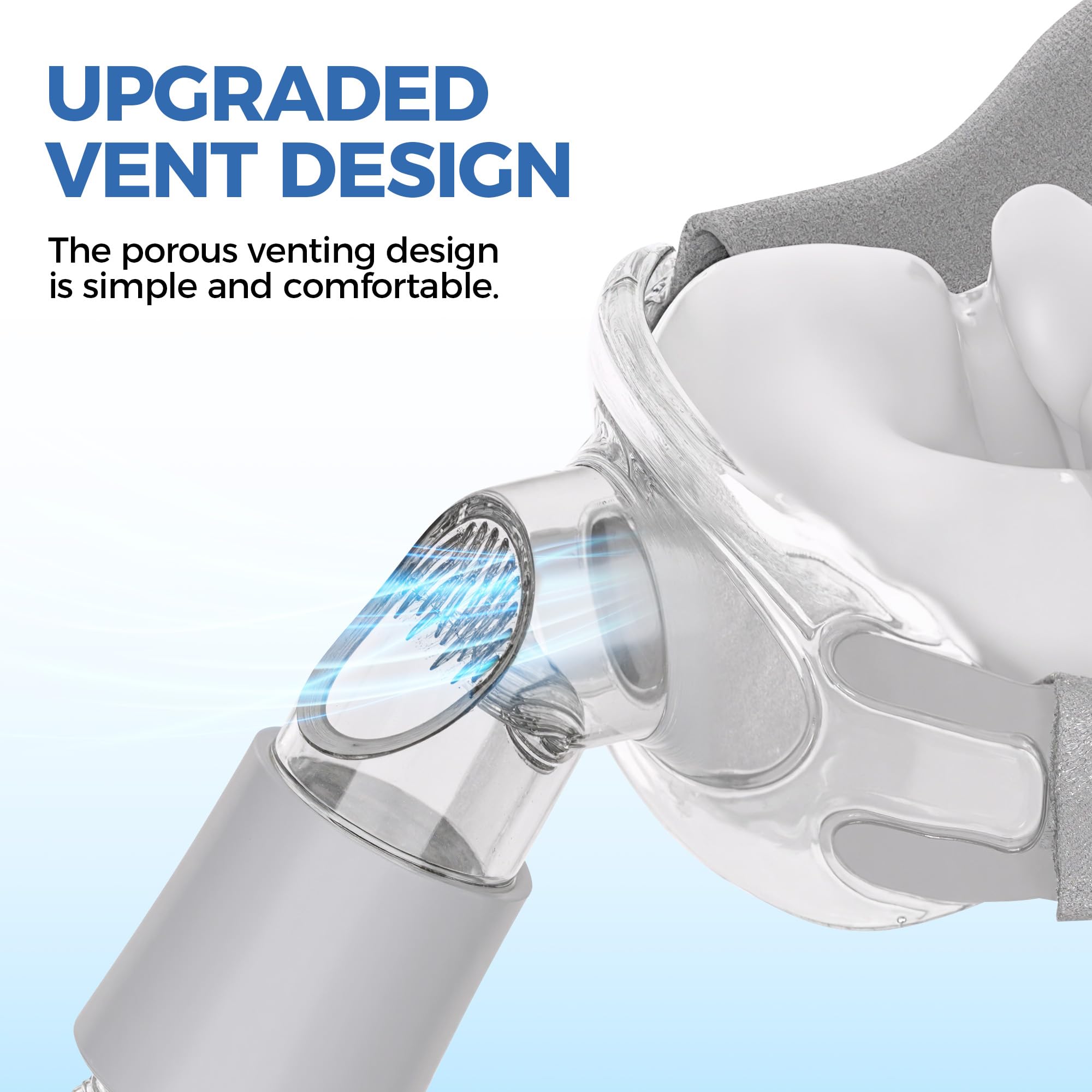AIBUTI ultra-soft headgear provides secure, gentle all-night support.