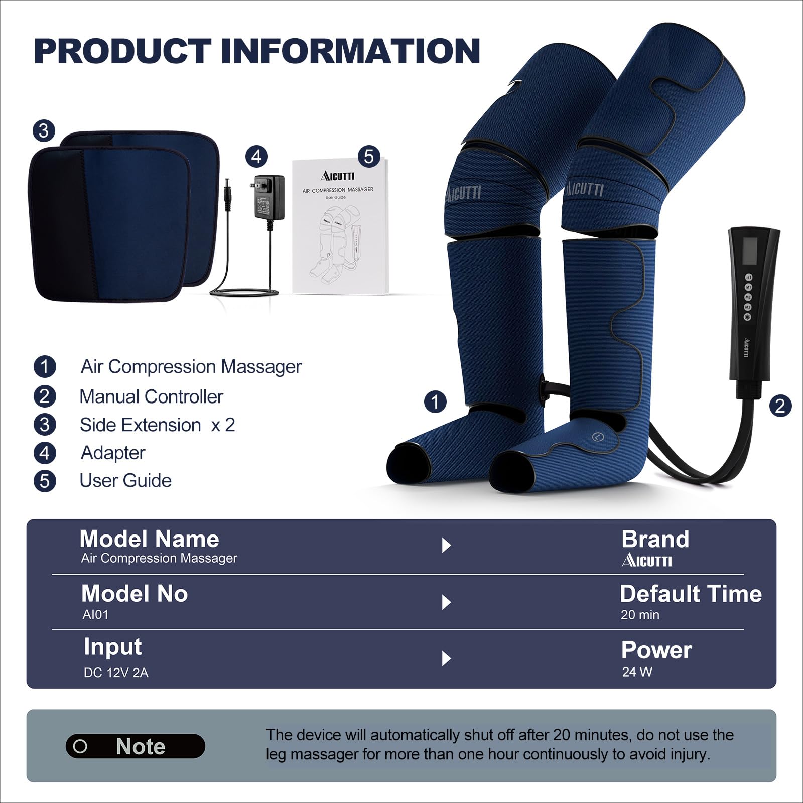 AICUTTI velcro-extensions showing adjustable fit for many sizes