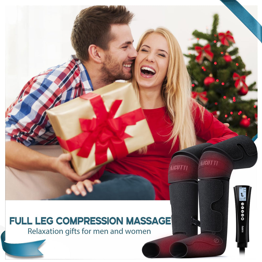 AICUTTI knee heating feature activated during leg massage.