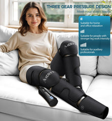 AICUTTI fabric wrap on leg with soft micro-plush feel.
