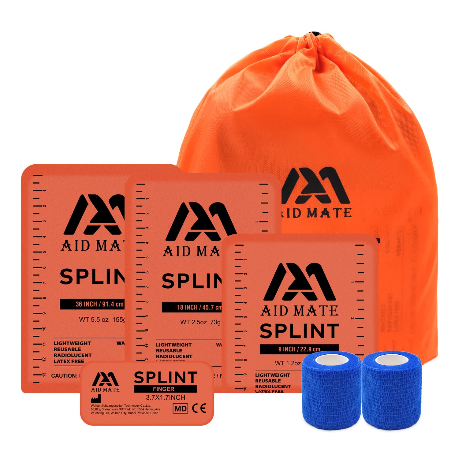 AID MATE splint kit with 36-inch splint for leg immobilization in emergencies