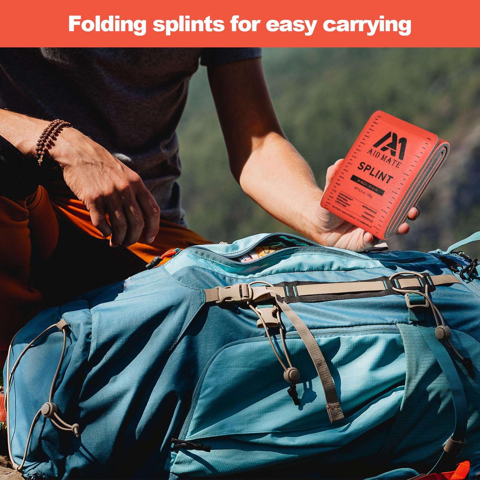 AID MATE portable splint kit ready for home, vehicle, or outdoor use