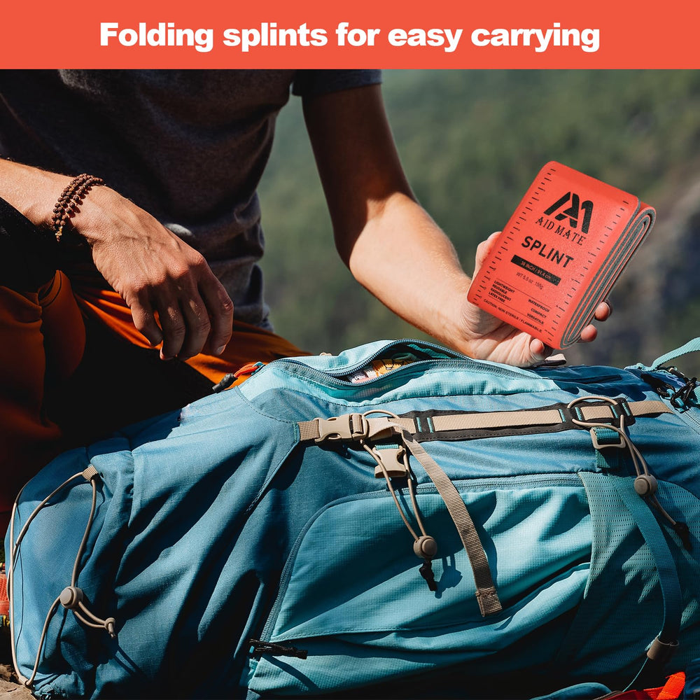 AID MATE portable splint kit ready for home, vehicle, or outdoor use