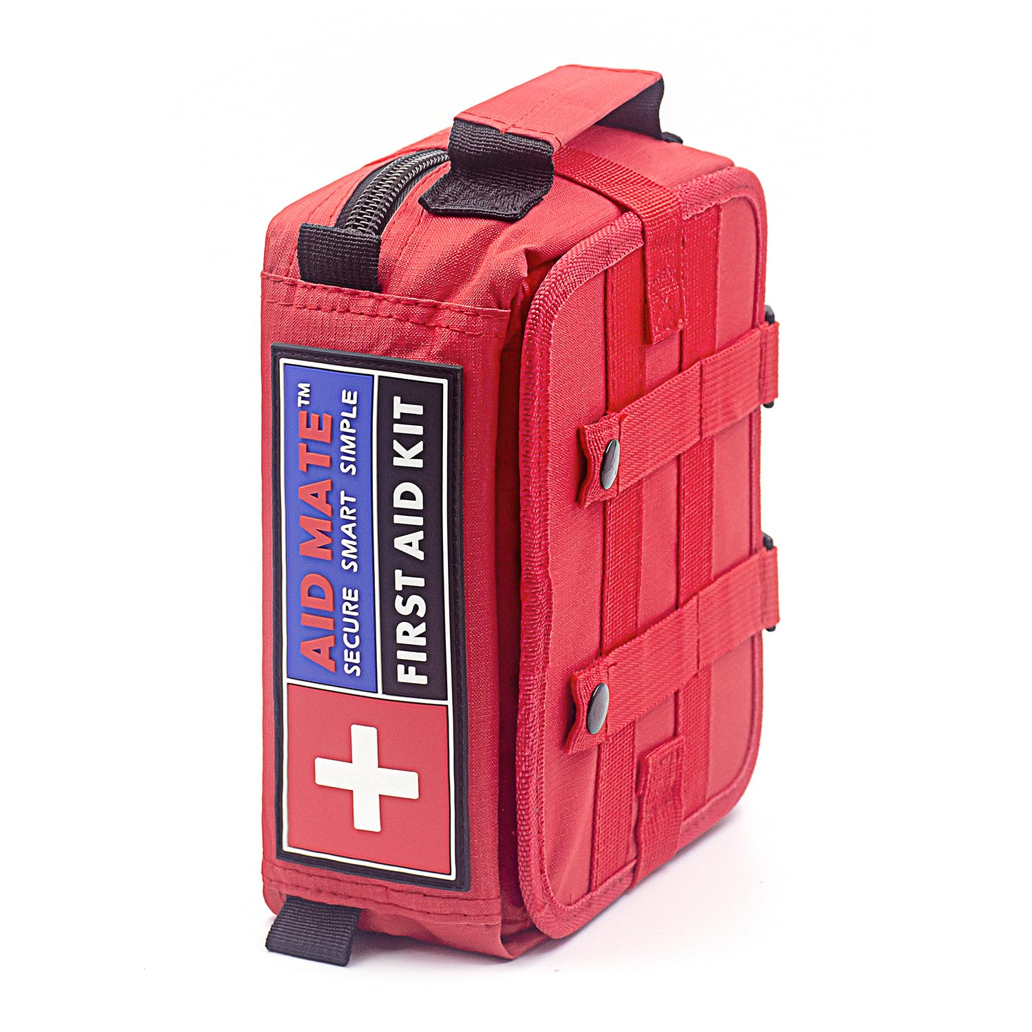 AID MATE Pro Molle system demonstrates flexible attachment to packs and vehicles.