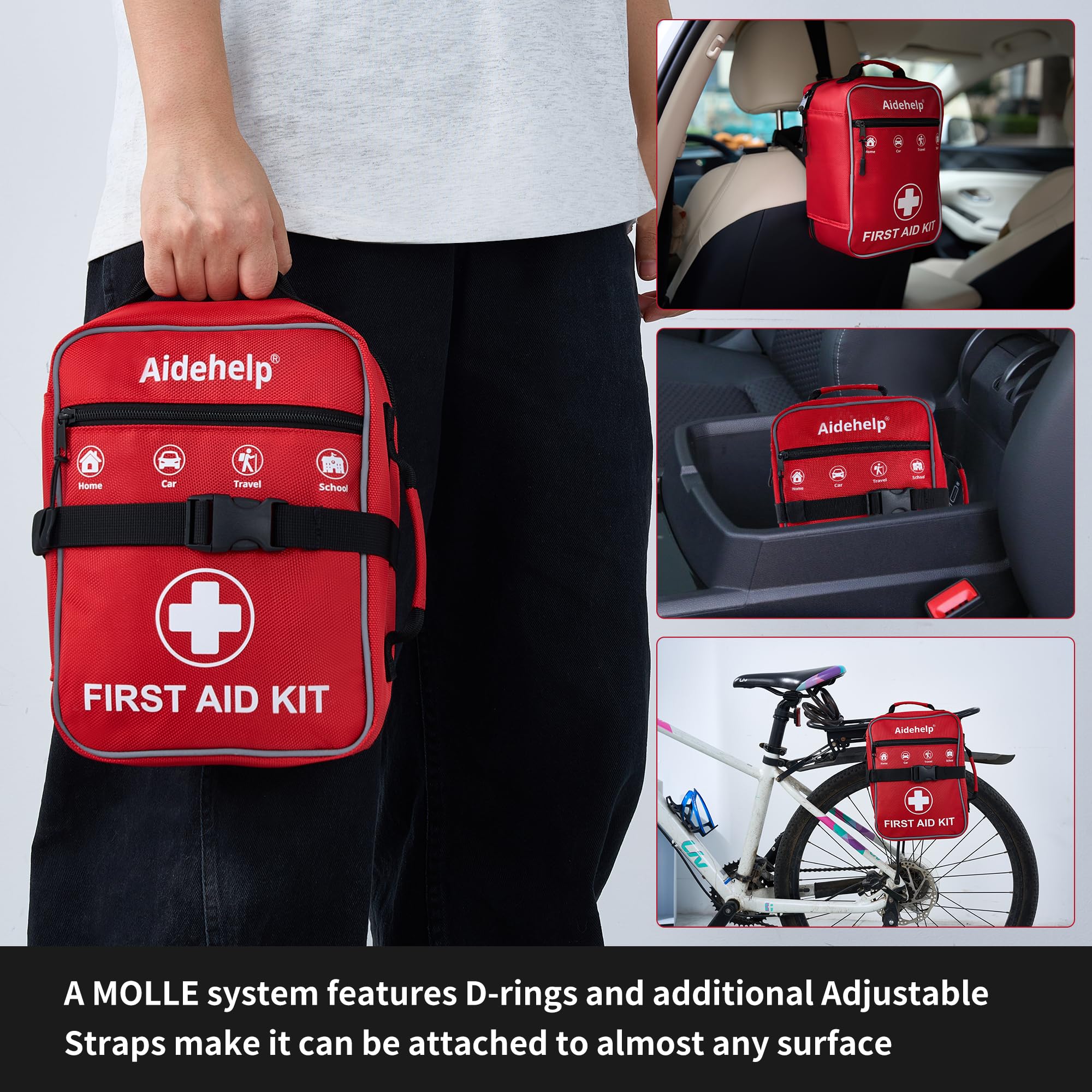 Aidehelp emergency blanket included for warmth in outdoor or emergency scenarios.