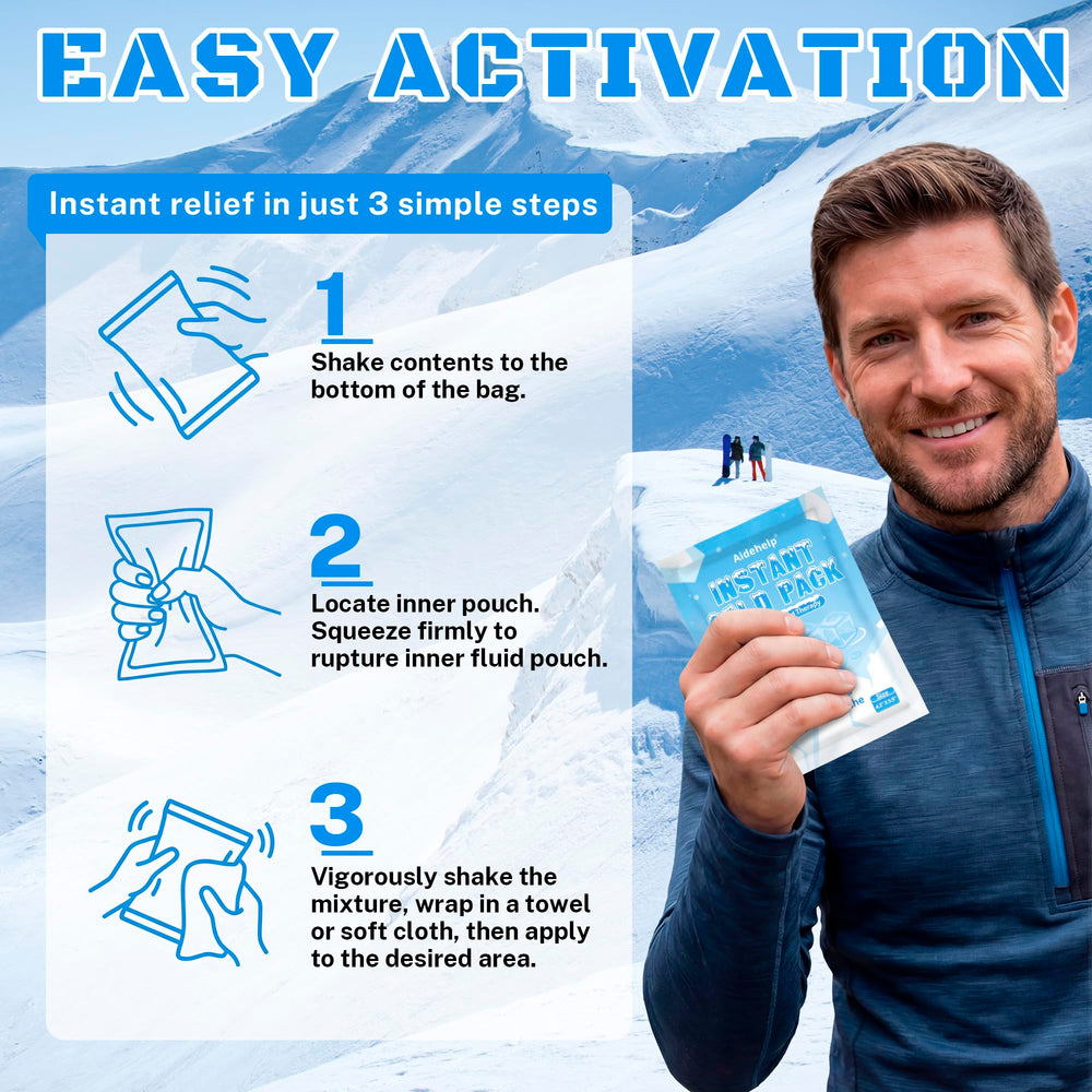 Athlete-focused cold packs in a 50-pack bulk option
