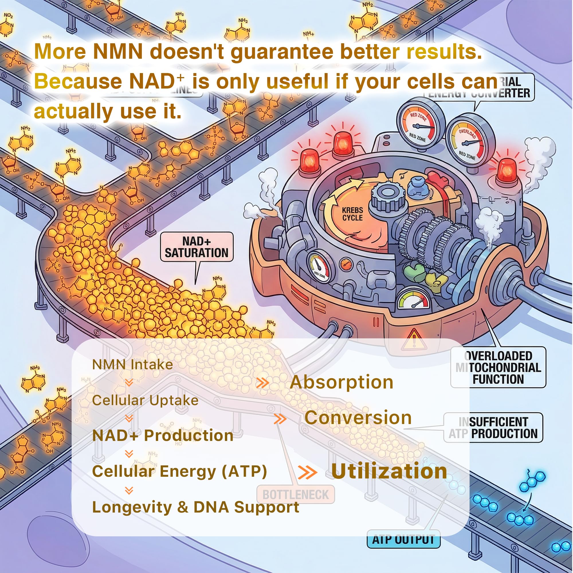 Label detail showing purity and USA manufacturing on AIDEVI NMN