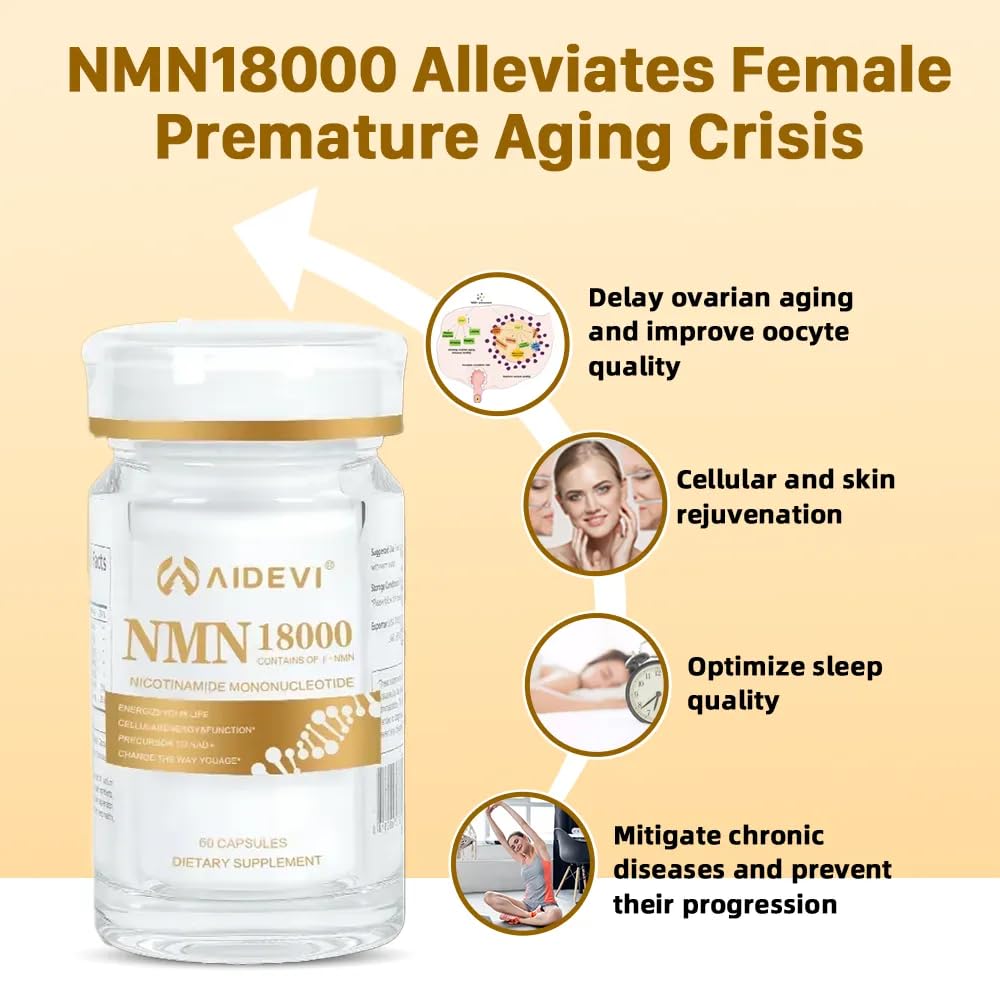 AIDEVI NMN bottle on a clean desk for premium daily wellness routine