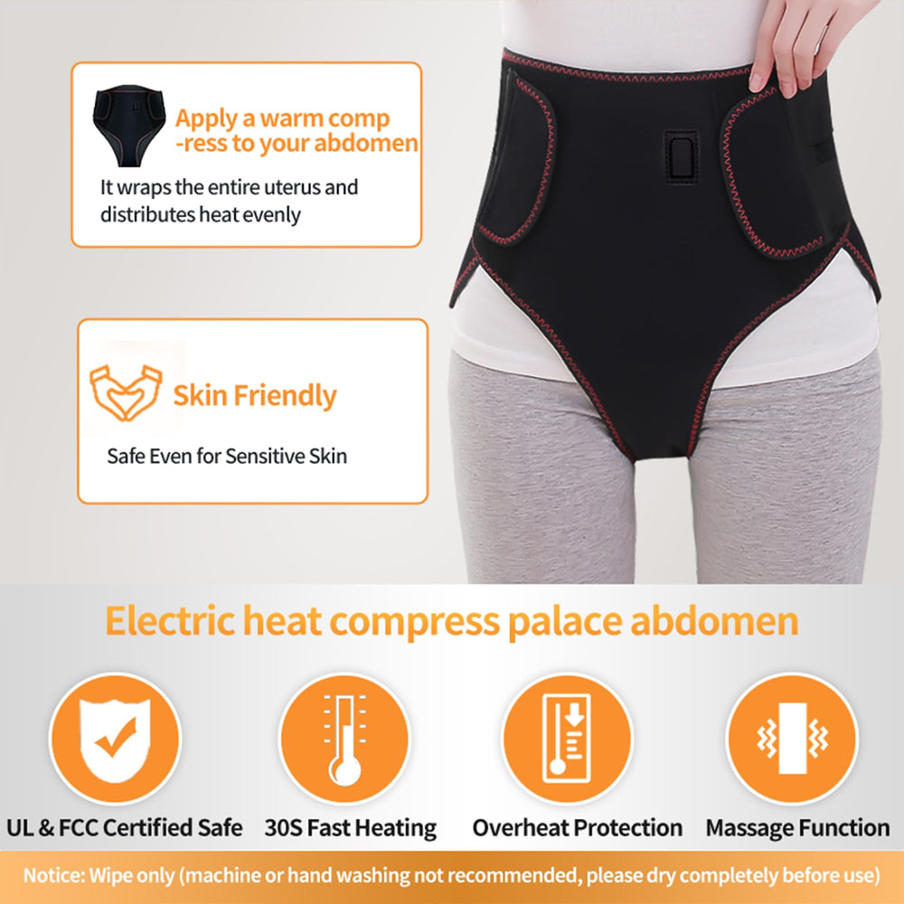 AIELEPH Period Heating Pad overheating safety features protect during use.