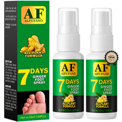AIFUFAND 7 Days Ginger Foot Spray bottle front view for refreshing daily feet