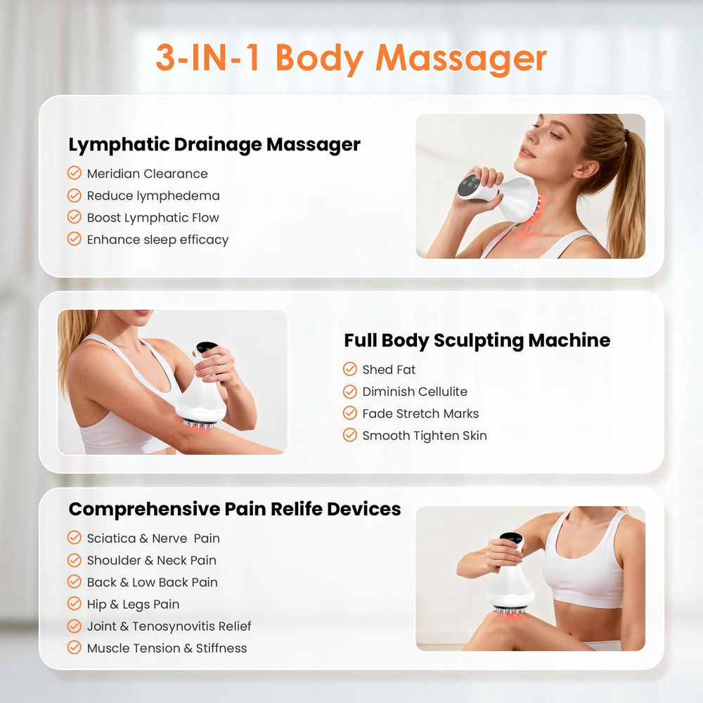 AIHEU 4-in-1 therapy device showing heating, light, and vibration features