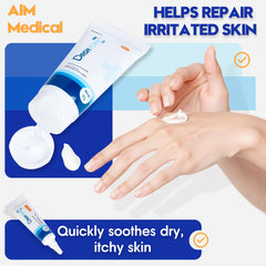 Hand applying AIM Medical Eczema Relief Cream for daily comfort and relief