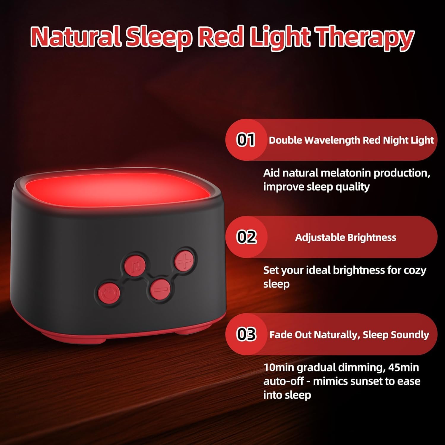 Aimmbiuty red light ambient glow enhances evening relaxation in the bedroom