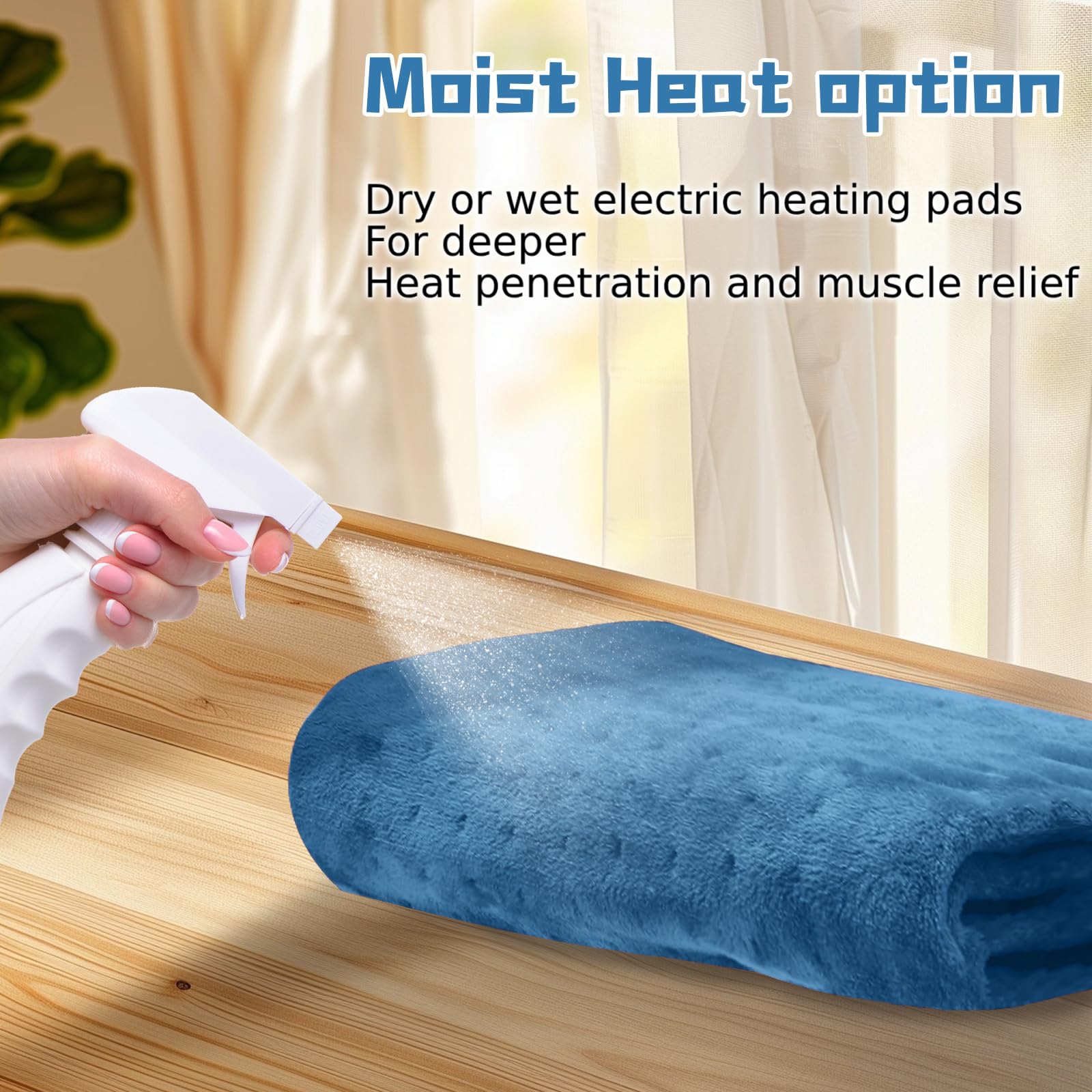 Aimshine heating pad with 75W heating wire delivers stronger heat across larger areas.