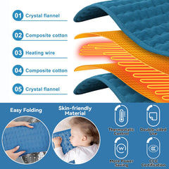 Aimshine heating pad fast-heat feature delivers rapid warmth for quick relief.