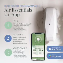 Air Esscentials app-controlled diffuser via Bluetooth
