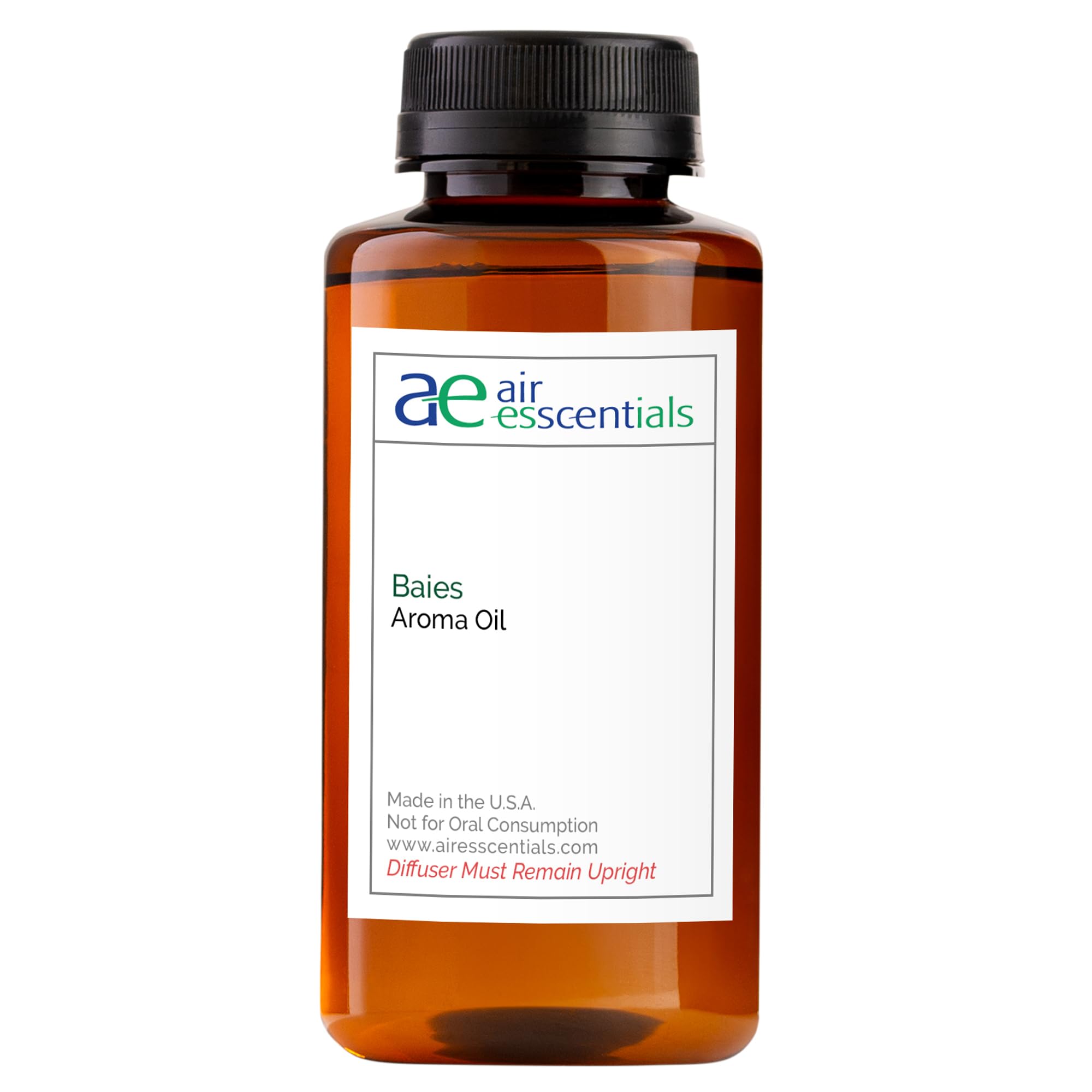 Air Esscentials Baies aroma oil bottle, ideal for diffusers and refined aromatherapy.
