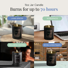 Air Esscentials Glass jar design complements modern shelves and coffee tables.