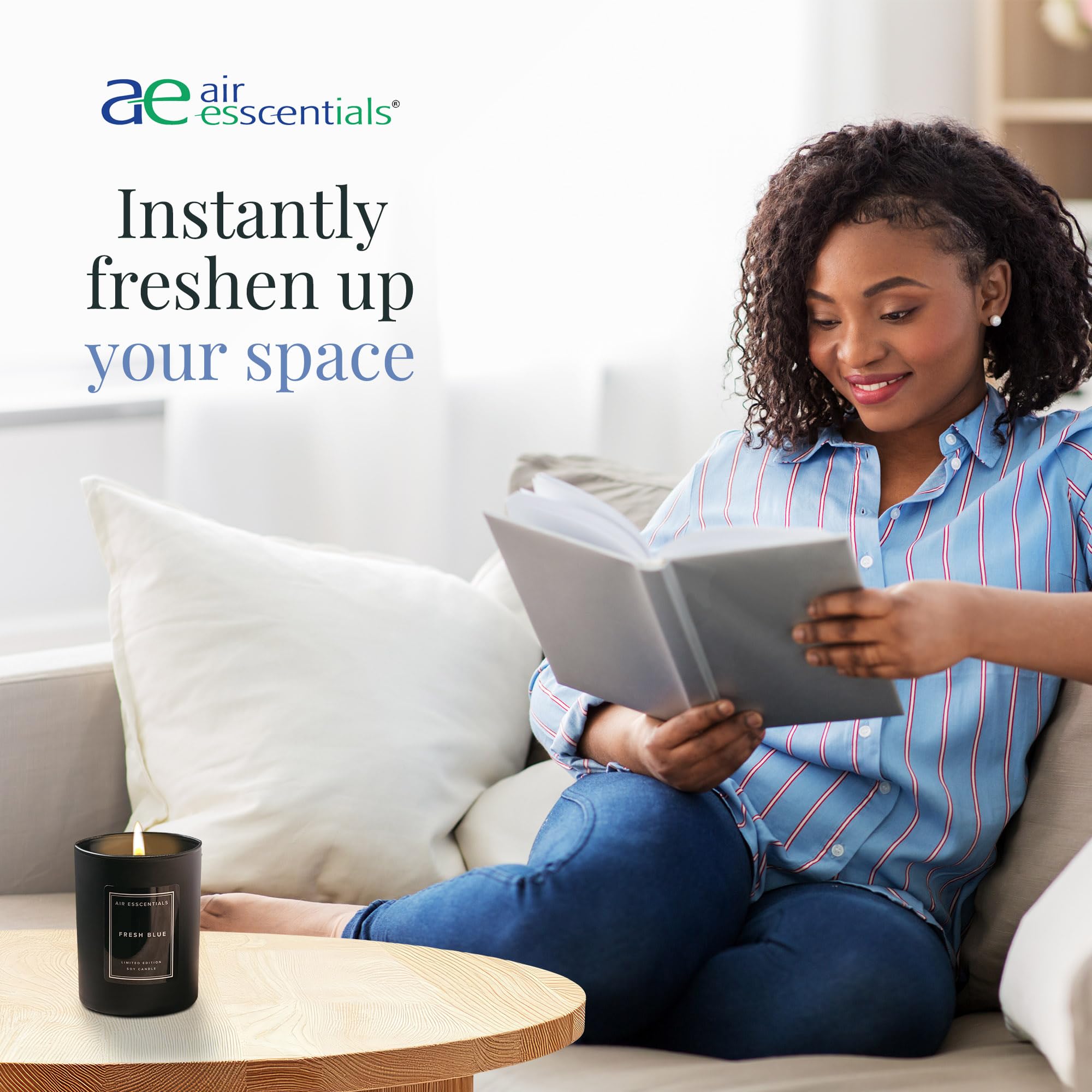Air Esscentials Hand poured in USA ensures premium quality and clean burn performance.
