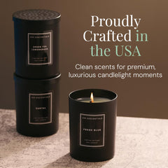 Air Esscentials Santal cozy room scene evokes upscale relaxation.
