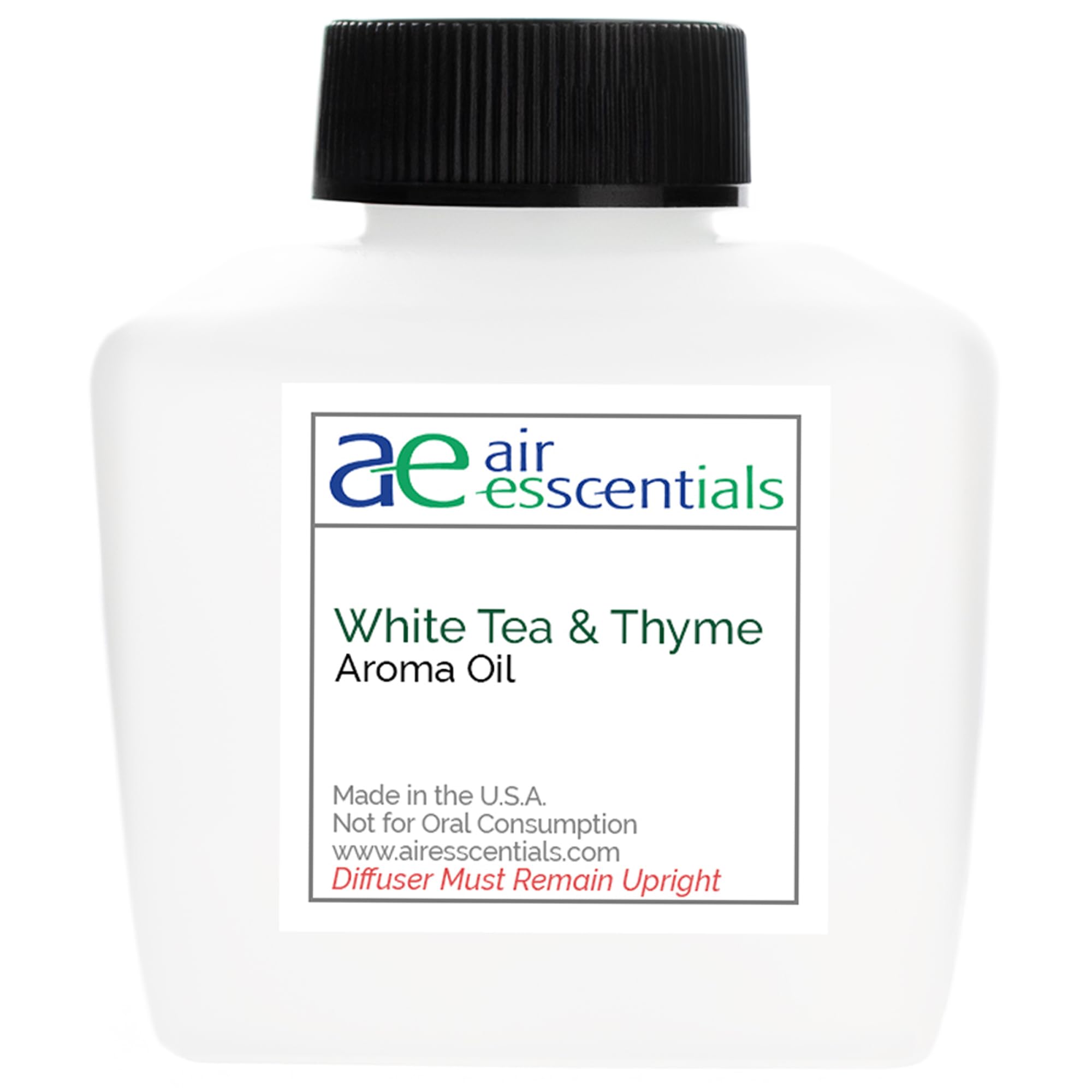 Air Esscentials white tea thyme aroma oil bottle for diffusers with long-lasting scent