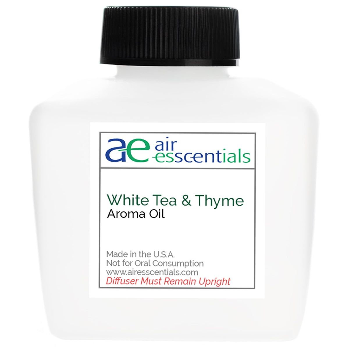Air Esscentials white tea thyme aroma oil bottle for diffusers with long-lasting scent