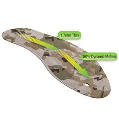 AIR FEET Outdoor O2 insoles, side profile, providing stability for hikes and hunts