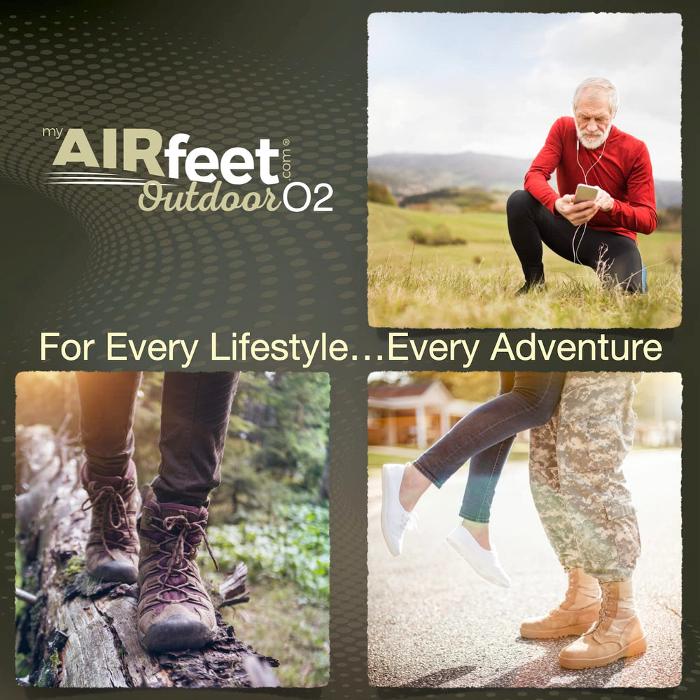 AIR FEET Outdoor O2 sole material closeup, highlighting breathable comfort