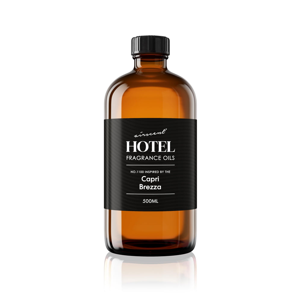 Air-Scent Capri Brezza diffuser oil bottle front for ultrasonic diffusers.