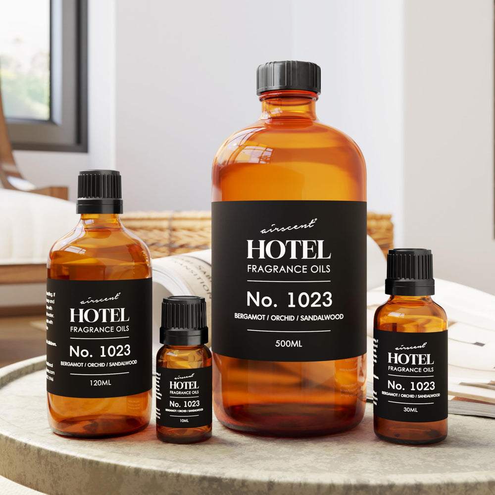 Air-Scent glass bottle label closeup signals premium quality and craftsmanship.