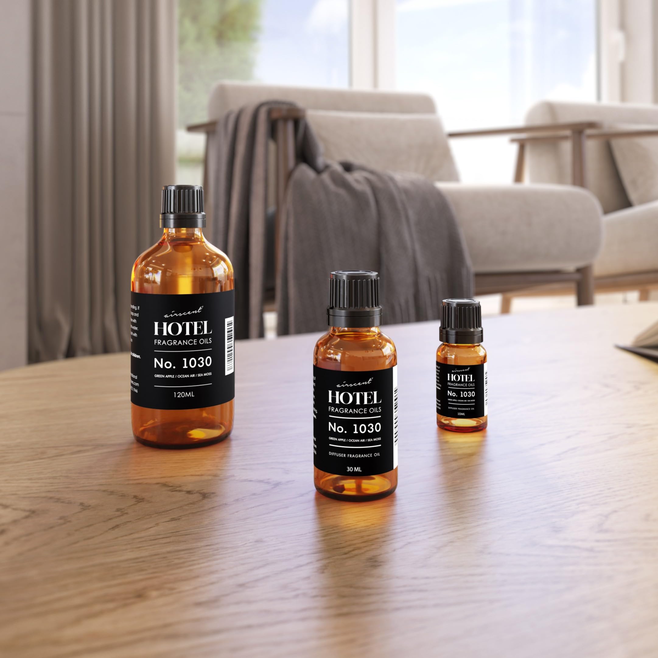 Air-Scent No. 1030 packaging highlights vegan, non-GMO formula and clean ingredients.