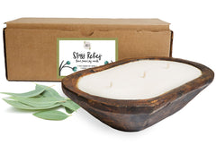 Aira dough bowl candle front view showing hand-poured soy wax for a calming ambience
