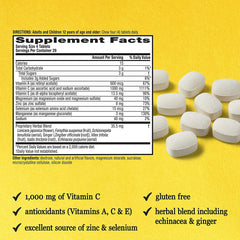 Airborne 116 tablet carton highlighting long-lasting supply