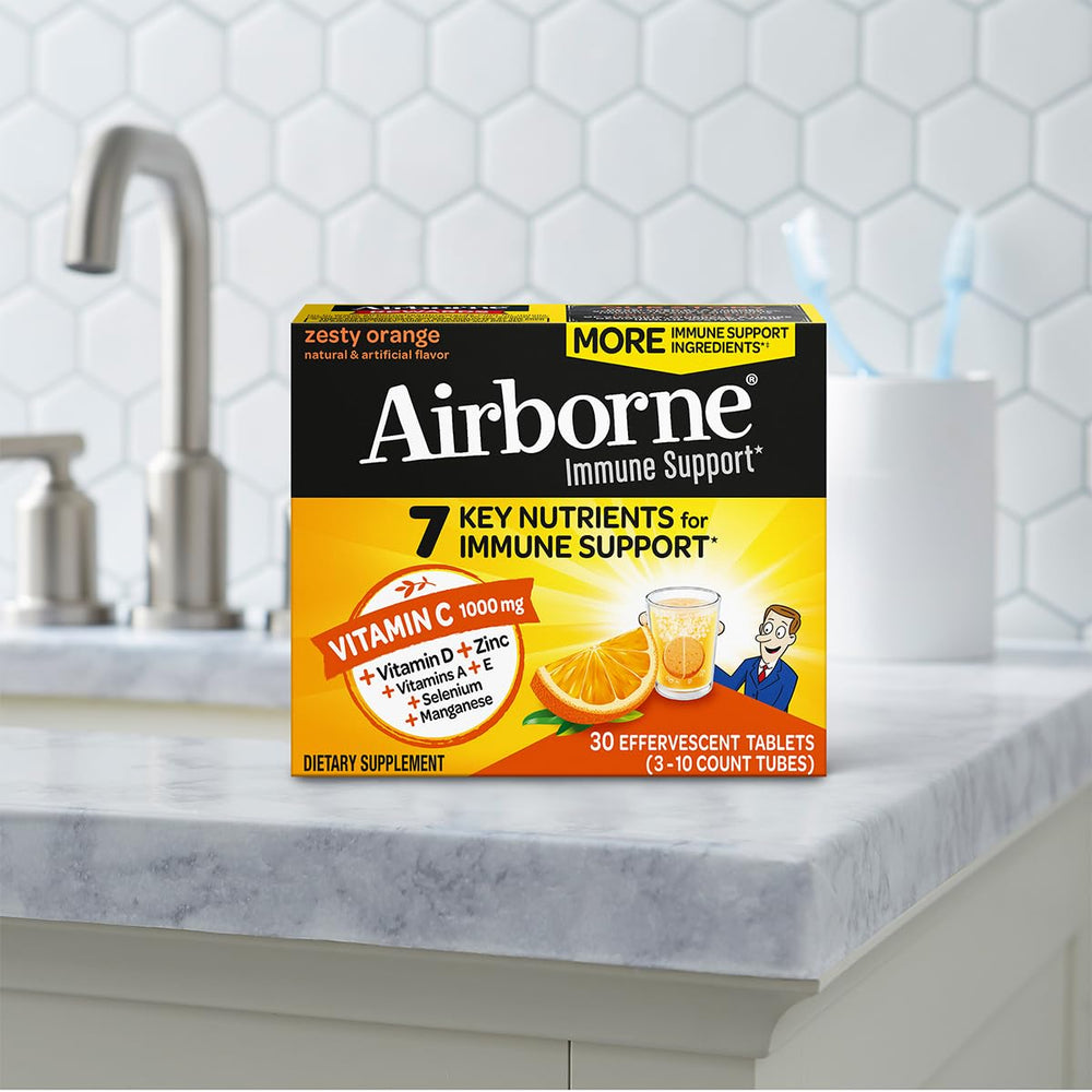 Effervescent drink dissolves in 4–6 oz water, ready to sip