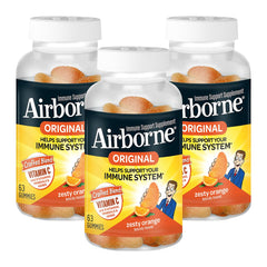 Airborne 750mg Vitamin C Gummies bottle for on-the-go immune support