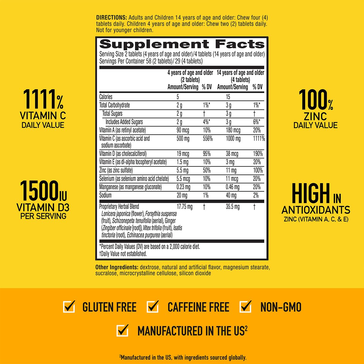 Airborne antioxidants banner featuring vitamins A, C, and E for protection