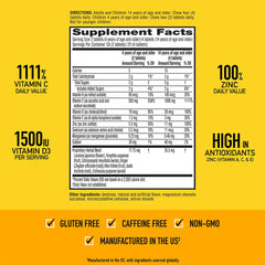 Airborne antioxidants banner featuring vitamins A, C, and E for protection