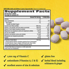 Airborne citrus flavor chewables close-up emphasizing vitamin C and zinc blend